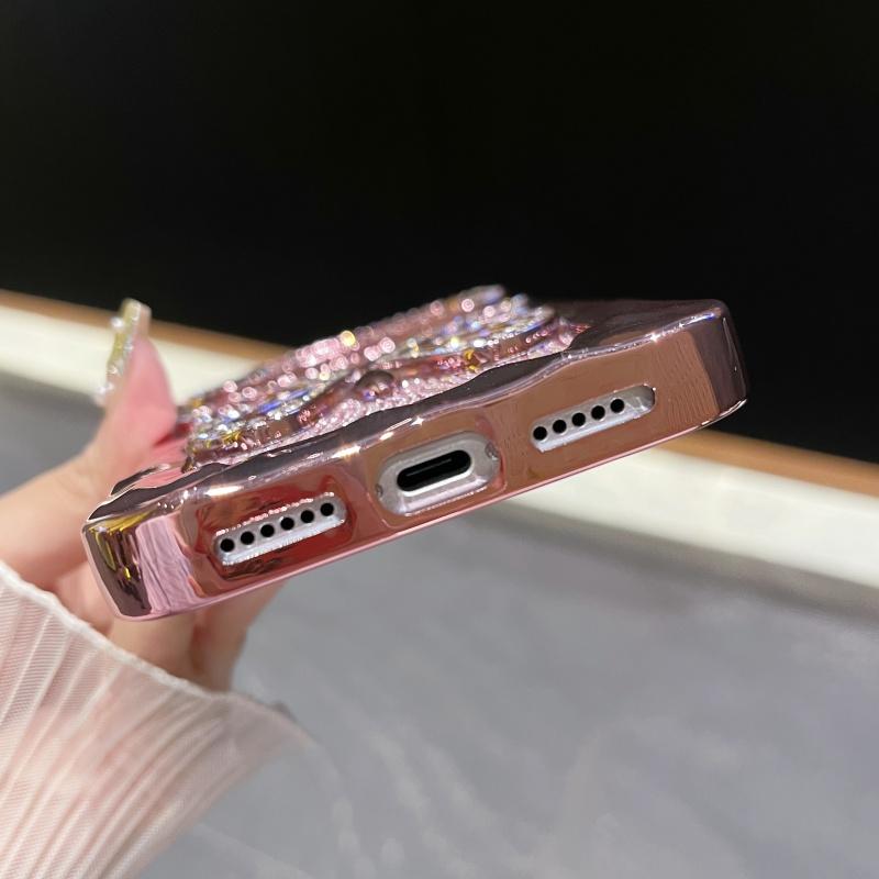 3D Bling Glitter Butterfly Gradient Diamond Phone Case For For Iphone 17 Air 16 1 14 13 12 11 Pro Max Plus Plating Shockproof Cover