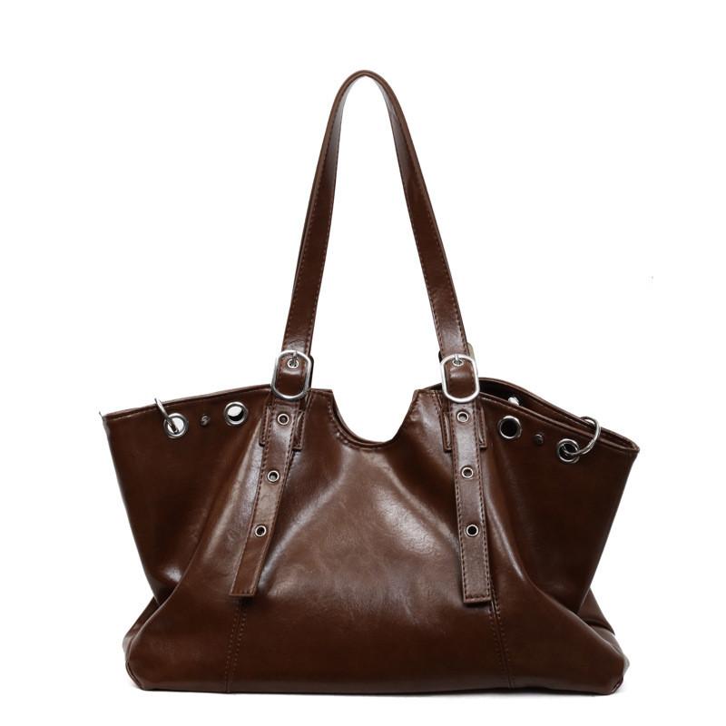 Borsa Tote Minimalista Urbana in PU con Chiusura a Zip per Uso Quotidiano