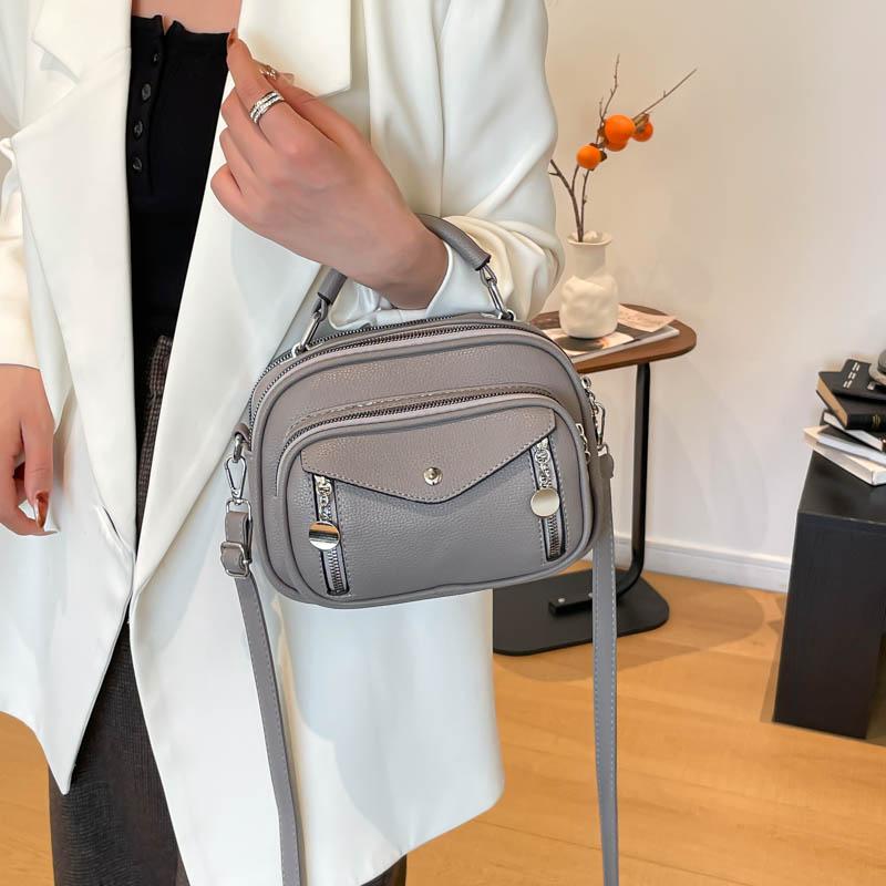 2026 New Women's Small Bag Spring Summer Versatile Multi - pocket Soft Leather Large Capacity Shoulder Crossbody Bag