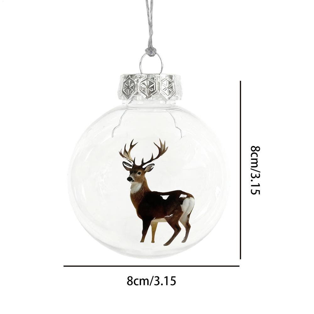 Christmas Ball Ornaments 3D Animal Ball Festive Decoration Holiday Decor Pendant Ornament for Wall Study Office Wreath Mantel