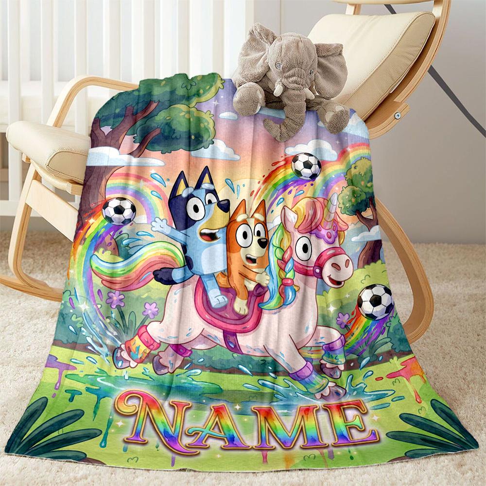 Christmas Football Celebration Personalized Name Blanket Throw Customizable Blanket Comfortable for Office Chair Bedding Sofa Office