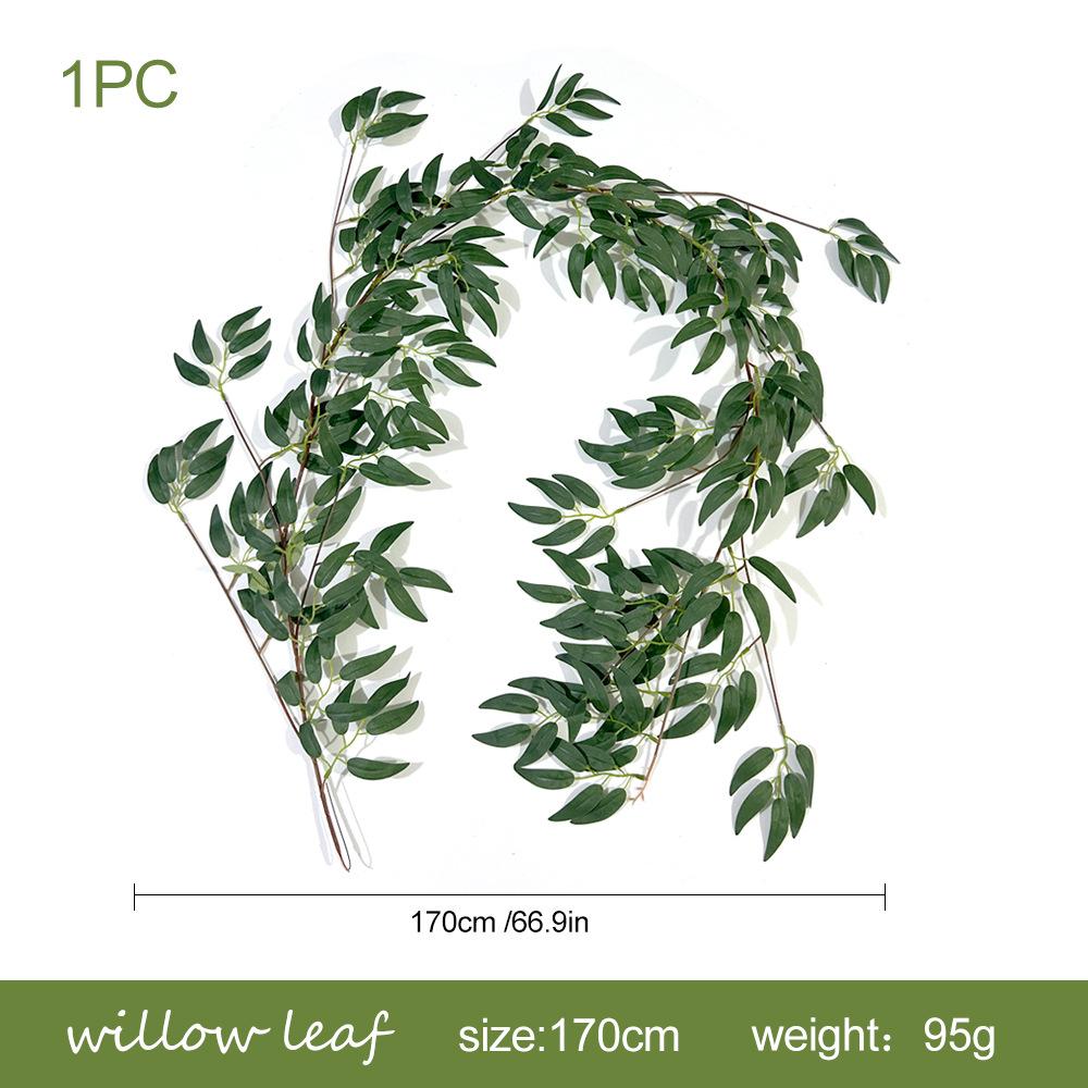 

Украшение для дома на стену Искусственная зеленая ива Имитация ротанга 1PCS