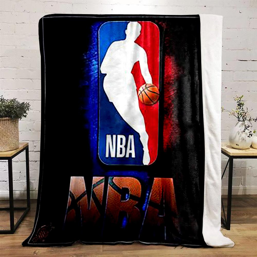 Couverture à Design Thème Logo NBA - Couverture en flanelle pour chambre à coucher, salon, canapé et canapés pour sieste.