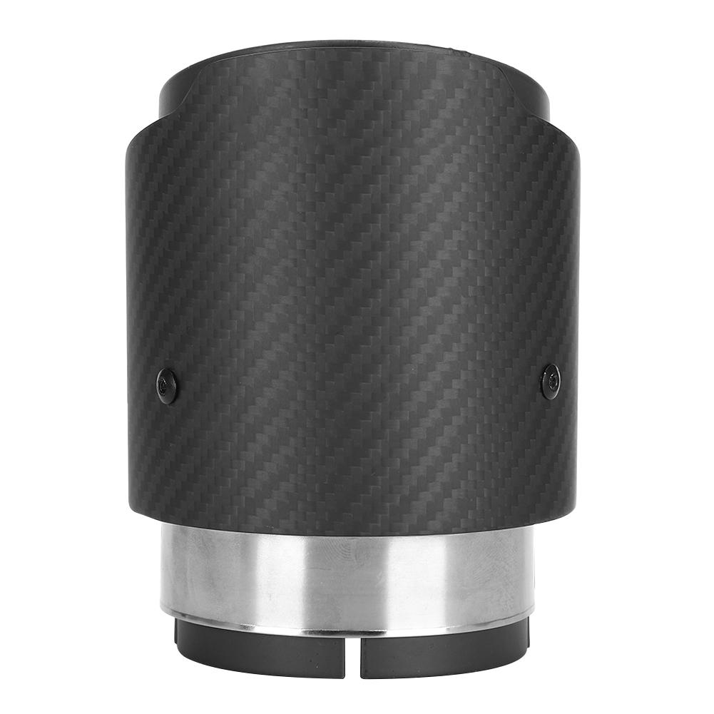 Fibra de Carbono Entrada 80mm Salida 101mm Cola Garganta Lados Rectos Mate Punta de Tubo de Escape Apto para Mazda CX5 CX4(Negro mate