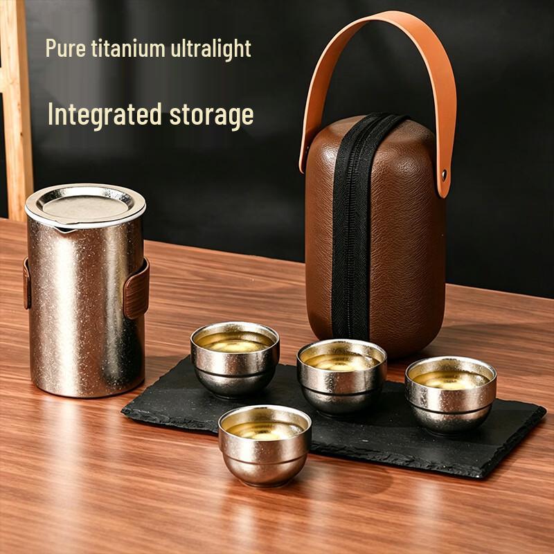 Fanjii Pure Titanium Portable Travel Tea Set
