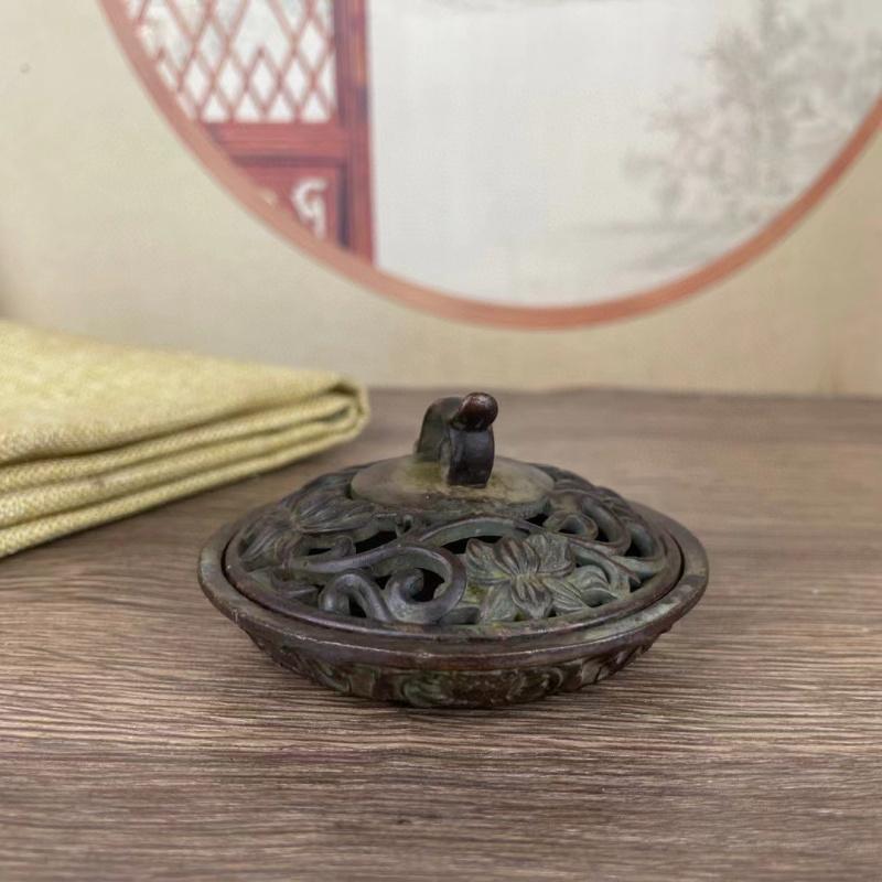 Large Mosquito Coil for Home Indoor Sandalwood Burner Copper Holder Incense Ceremony Agarwood Inc