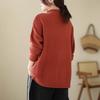 Women's Loose Stand Collar Sweater Autumn Winter Vintage Soft Skin-Friendly Solid Color Sweater
