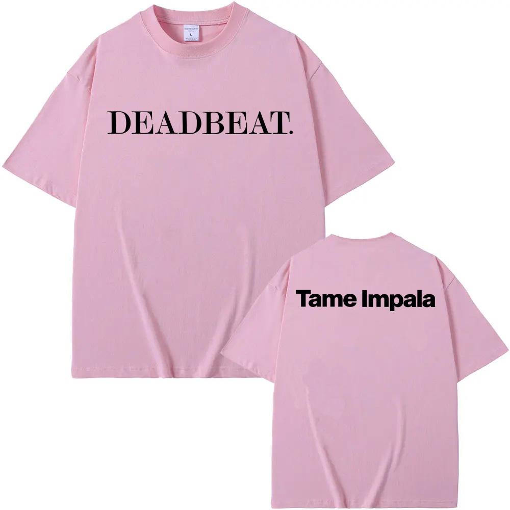 Tame Impala - Koszulka Deadbeat Krótki Rękaw 100% Bawełna Letni T-shirt Styl Piosenkarza Dekolt O Odzież Wysokiej Jakości Topy