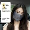 2025 Women's Sunscreen Mask: High-Value Ice Silk UV Protection with Full Face & Eye Corner Coverage, Breathable for Summer.