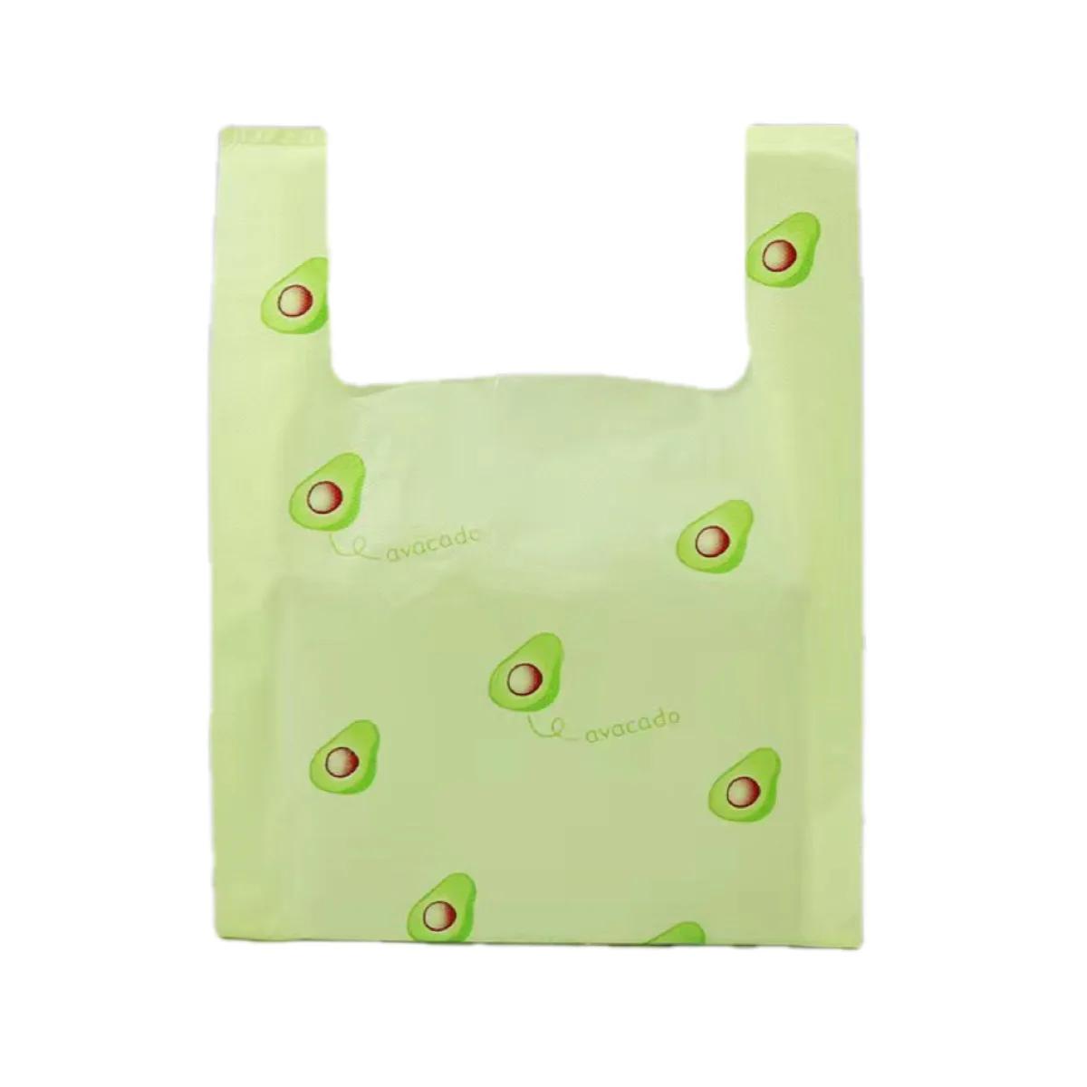 

50 Мини-пластиковых сумок-тоут, Милые сумки-майки с фруктами, Сумки, Пакеты для еды на вынос, Милые сумки для покупок с ручками