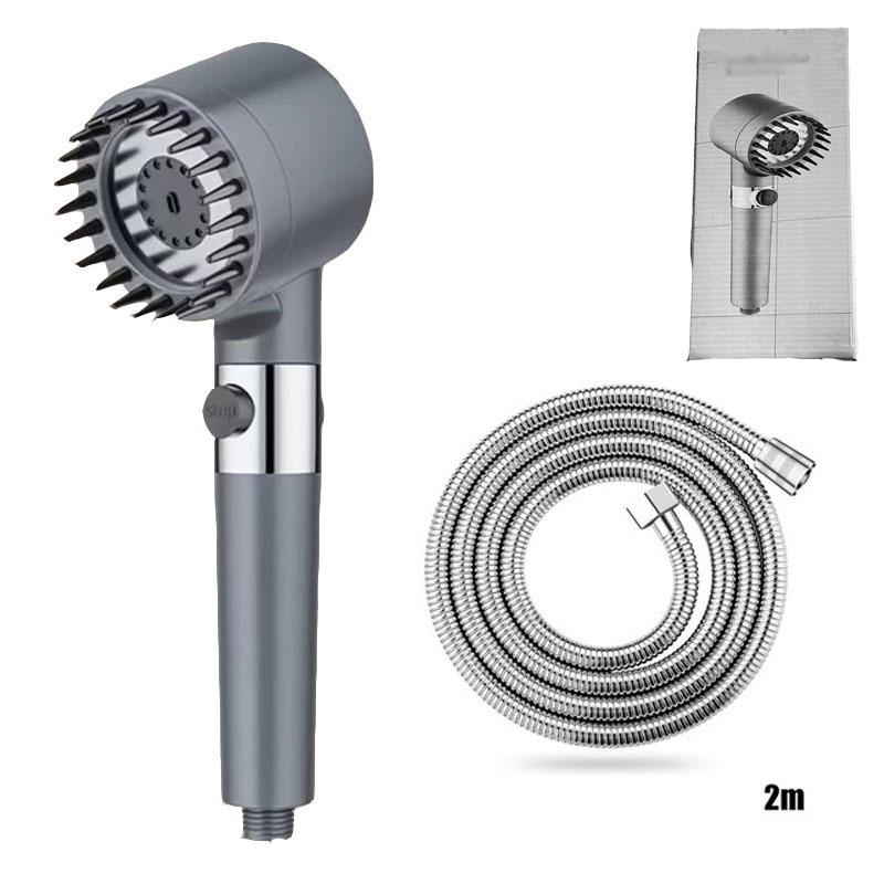 Portable Shower Filter Head Massage Three Modes of Water Output One Click Water Stop Showers for Bathroom Showerhead Accessories