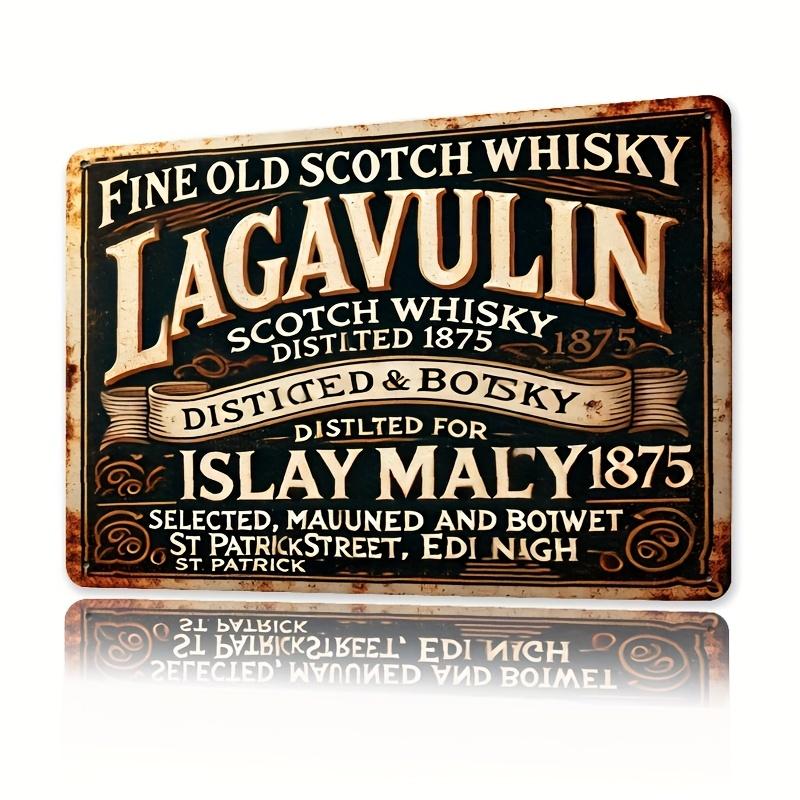 

Металлическая настенная табличка с изображением виски Lagavulin Декор в деревенском ретро-стиле для спальни, кухни, бара или столовой Уникальный дизайн Легкий 20x30cm（7.8x11.8inch）