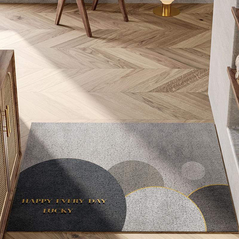 Nordic Style Home Floor Mat Rubbing Soil Silk Ring Door Mat When Entering The Door Rectangular Full Floor Mat Non-Slip Foot Mat For Household Entrance