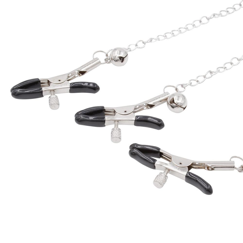 SM Ball Gag Yin Nipple Clamp Clitoral Clip Torture Suit Men and Women Binding Mouth Ball Adult Sex Toys