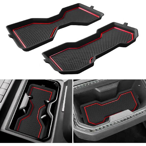 3D Cup Holder erts Coaster for Toyota Tacoma Accessories 2024 2025 2026 Siliconce Cup Coaster Mats Center Console Liner Non Slip Dustproof Protecror