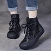Cool boots mesh hollow breathable Martin boots spring and summer 2025 new retro flat heel hole women's sandals