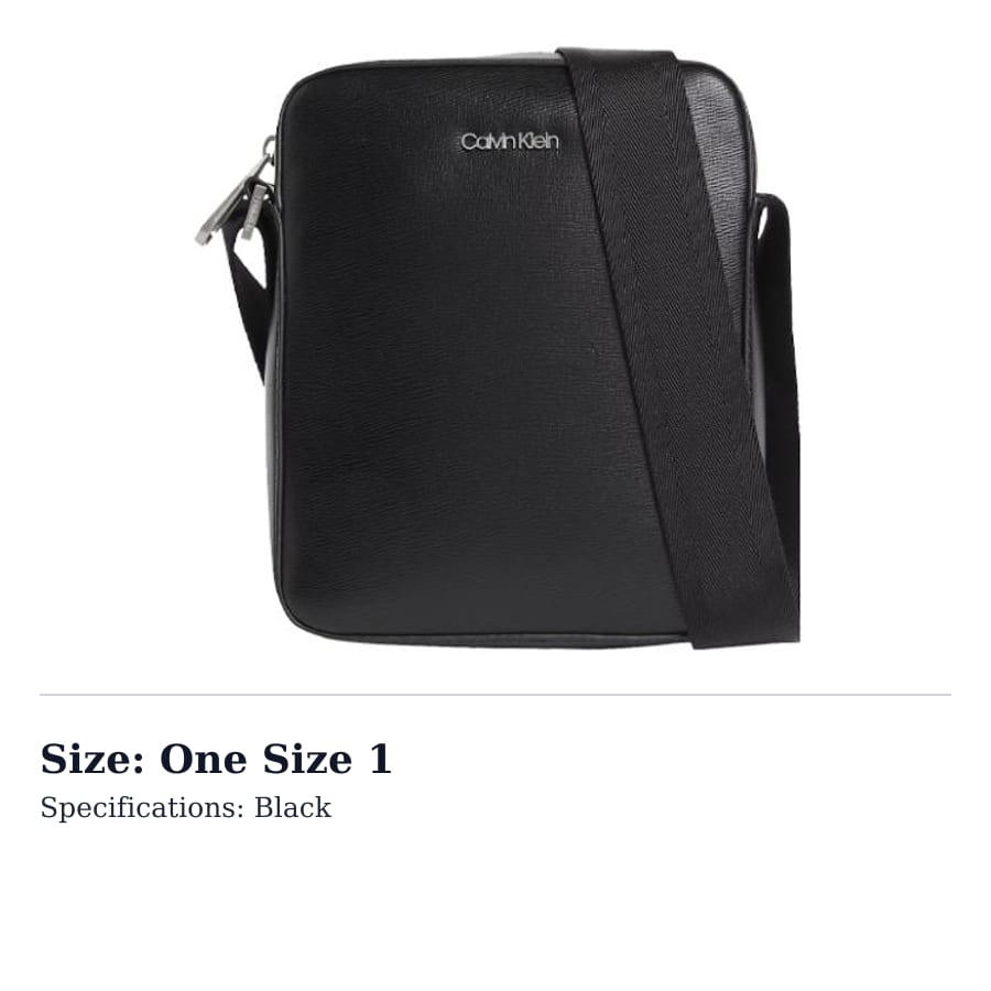 CALVIN KLEIN Pu Messenger Bag, Shoulder Bag, Crossbody Bag Men's Black K50K507312-BAX