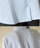 Ppaeppae Two-Collar Neck Basic Striped Blouse