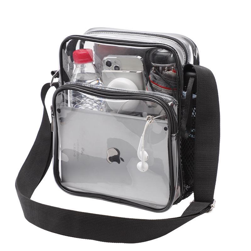 

Women s Trendy Jelly Crossbody Bag - Clear, Lightweight, Wide Strap чёрный