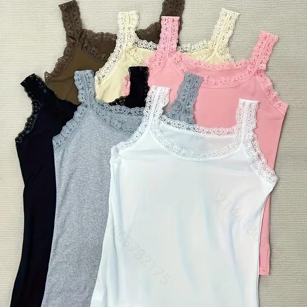 Large Size Versatile Sweet Lace Women's Short Slim-fitting Bottoming Shirt Muse Suspenders Thin Inner Small Vest Women
