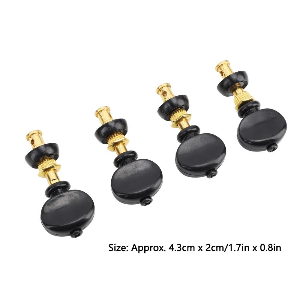 8PCS Metal, Plastic Ukulele Tuners Black And Golden Ukulele Tuning Keys Ukulele Tuning Peg Ukulele