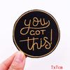 Cartoon Cup/Letter Slogan Embroidered Patches Hats Jackets Embroidery DIY Iron On Patches For Clothing Thermoadhesive Patches