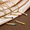 2 Piece Brass Charms 18K Real Gold Plated Multicolor Enamel Match 3D Pendants For DIY Necklace Making Findings 27mm x 2mm
