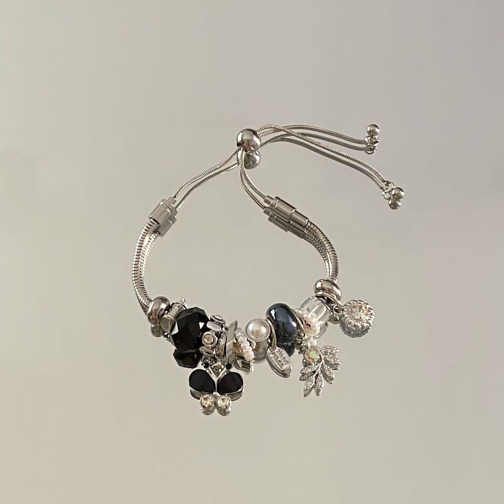 Stainless Steel Jewelry Bracelet With Butterfly Bow Design For Gift And Summer Wear