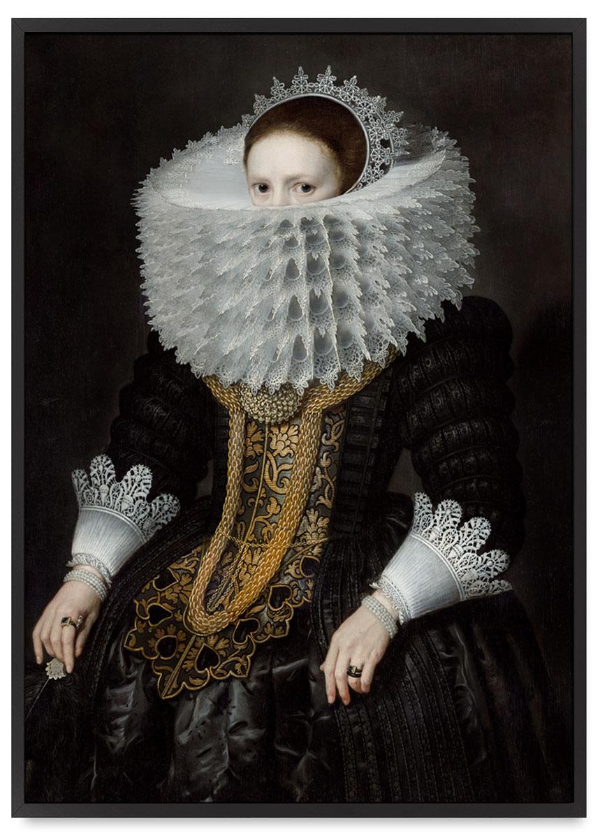 

Plakat portret gorset koronka 21x30 cm