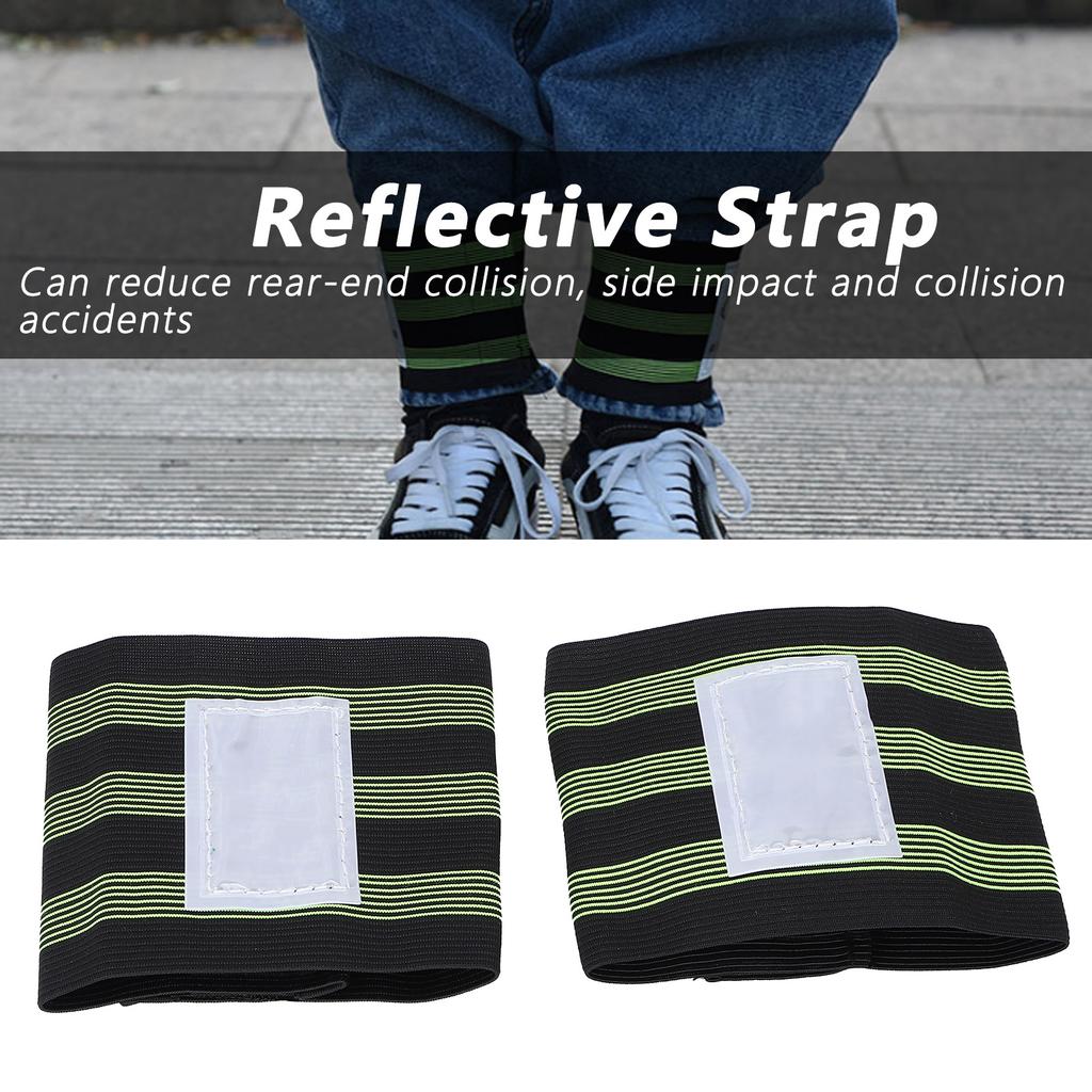 Reflective Bands Wrist Arm Leg High Visibility Reflective Strap for Night Cycling Running