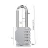 Combination Padlock Outdoor 4 Digit Long Shackle Waterproof Password Padlock Pad Lock For School Locker Gym Locker Fence Gate