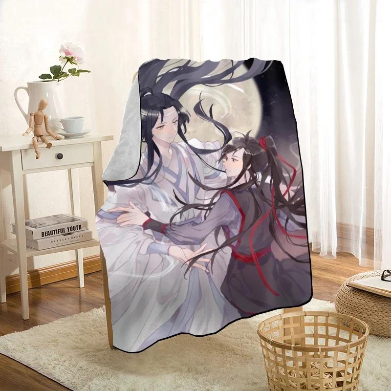 Cute Anime Mo Dao Zu Shi Throw Blanket Personalized Blankets On For The Sofa/Bed/Car Portable 3D Blanket For Kid Home Textiles