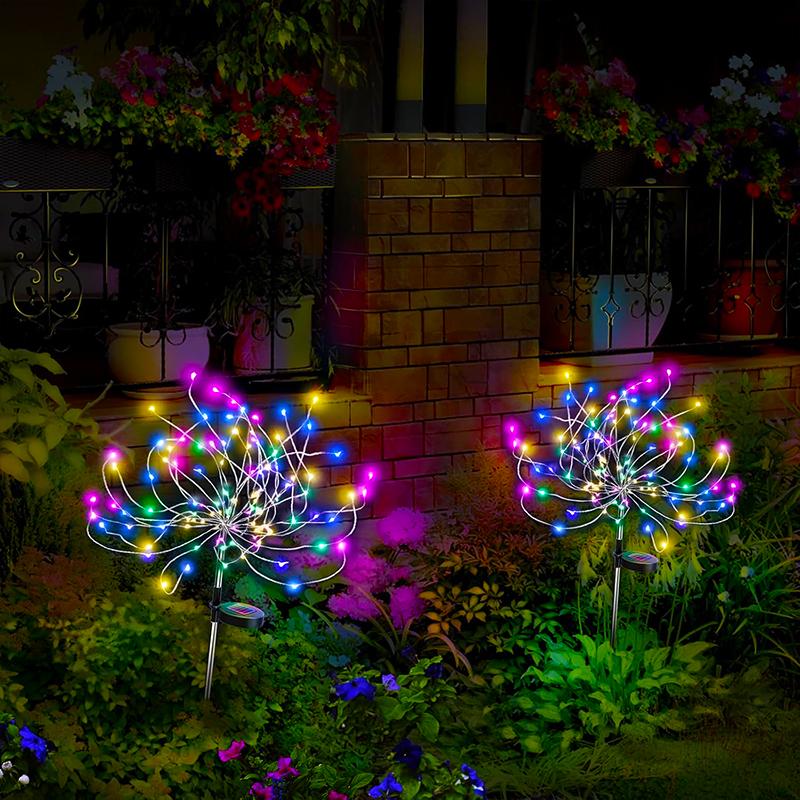 Solar Pathway Lights Outdoor Decor Flowers Decor Waterproof Solar Garden Lamp For Patio Walkway Yard Balcony