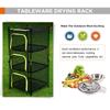 Camping Dry Net 4 Layer Foldable Drying Rack with Carry Bag Multifunctional Mesh Storage Basket for Outdoors Camping