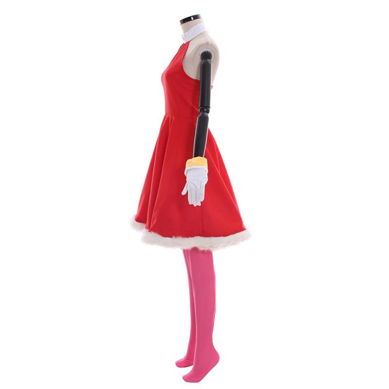 Amy Rose Cosplay Costume Rosy The Rascal Cosplay Red Dress Suit Women Game Cosplay Outfit Halloween Party Role Play Dress