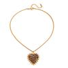 Stylish Leopard Design Heart Shaped Pendant Necklace 18K Gold Plated Stainless Steel Adjustable Jewelry For Women