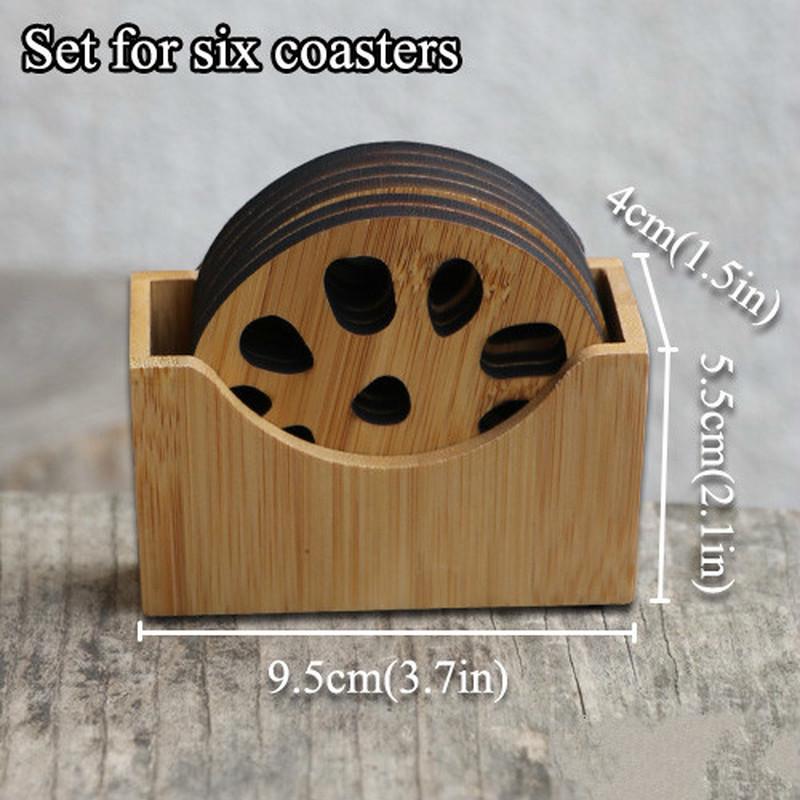 6 ks/sada přírodních bambusových podtácků na nápoje, kulaté kreativní prostírání, podložka pod kelímky, podložka pod kávové šálky, domácí
