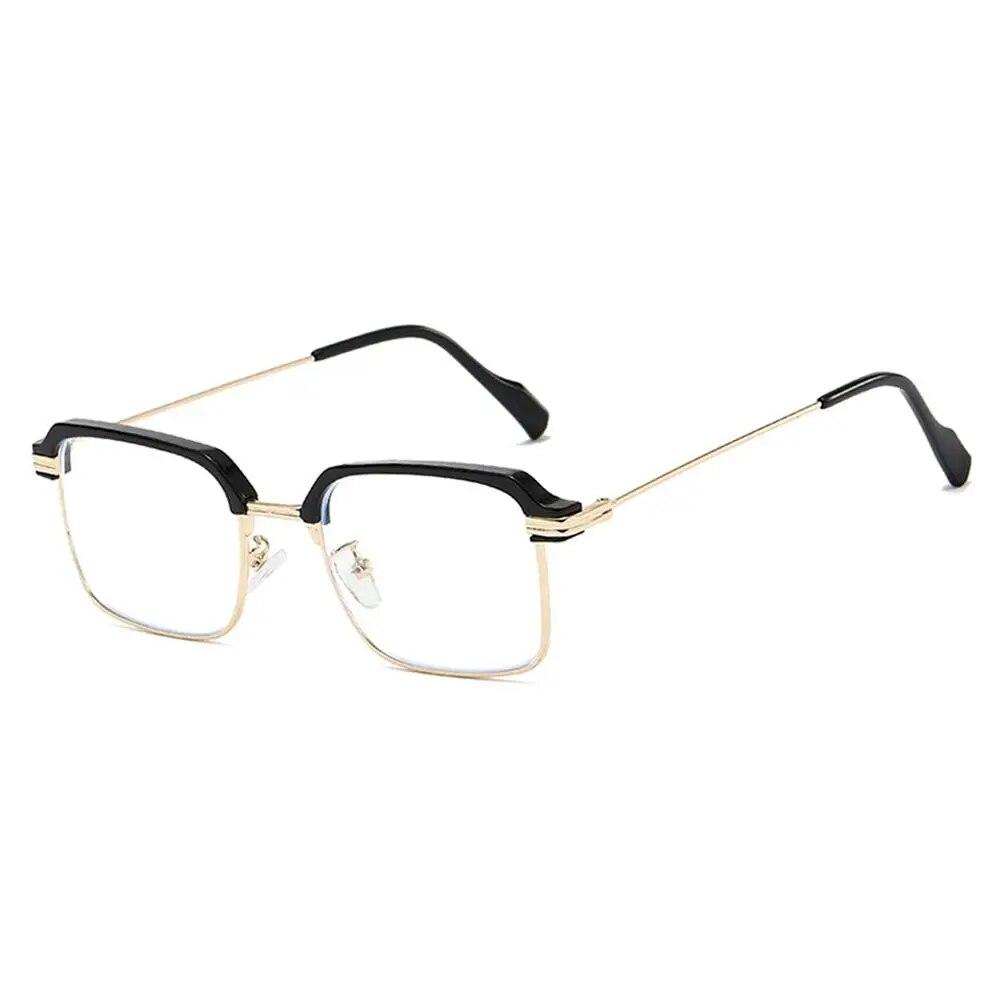 Blue Ray Blocking Anti-Blue Light Lesebriller Ultralette metall firkantede briller Øyebeskyttelse Optisk brillebriller