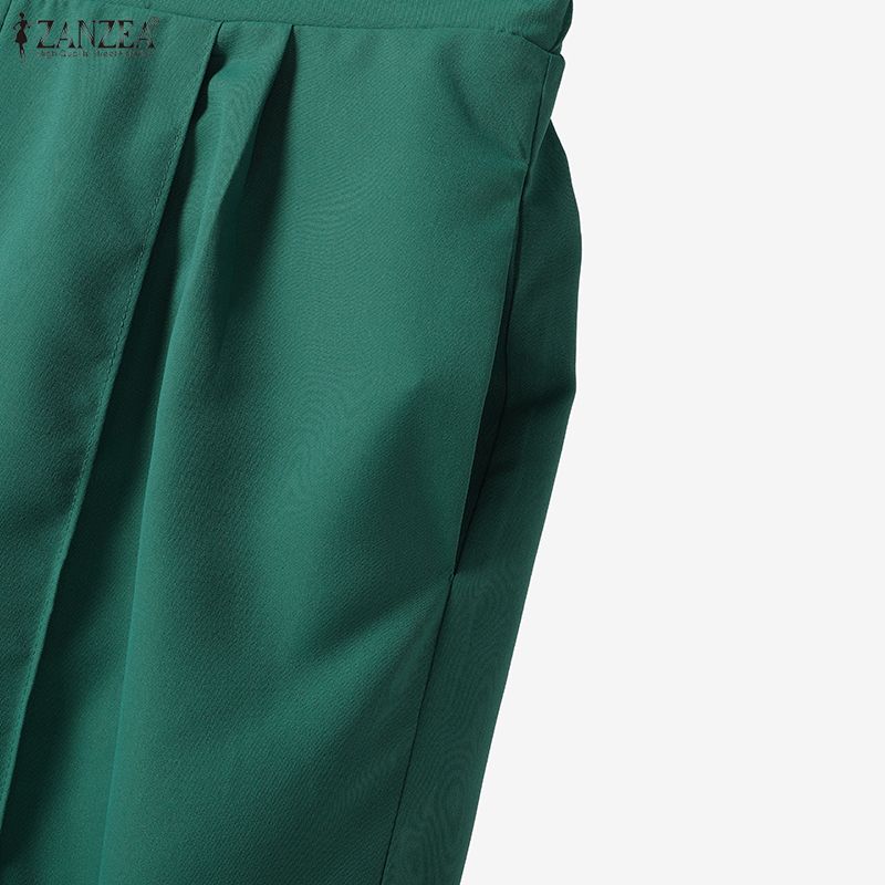 ZANZEA Women Sleeveless Vest Tops and Pants Summer Two Piece Suit Sets