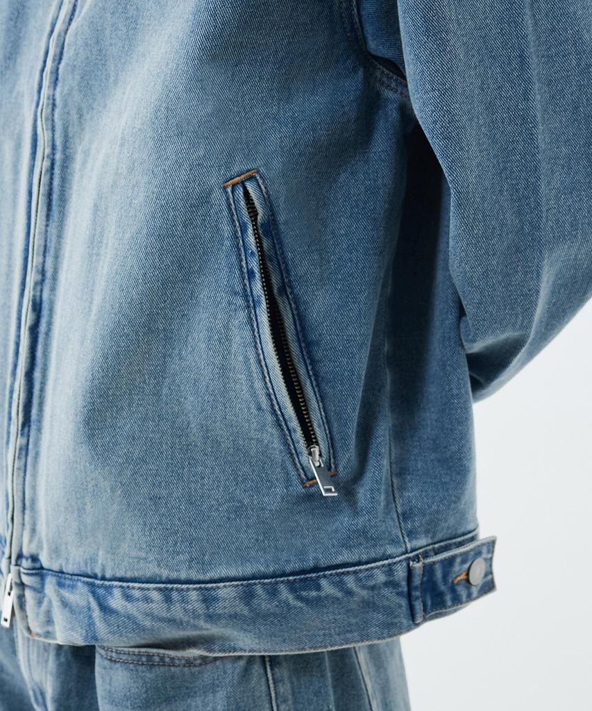 Musinsa Standard Denim Racer Jacket [Light Indigo]
