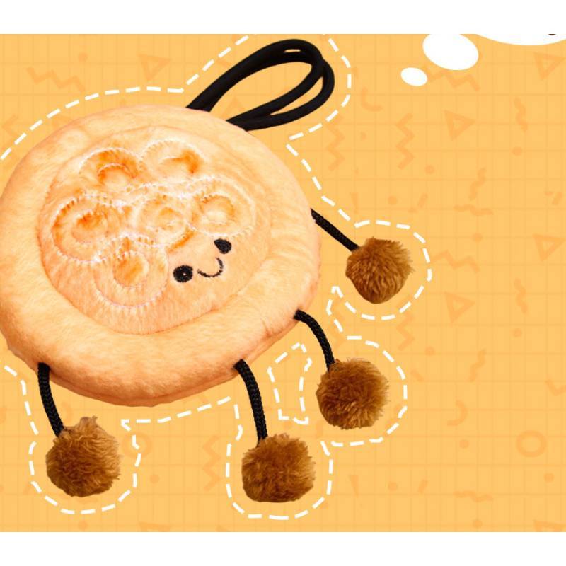 Xinjiang Souvenir Plush Naan Keychain Keyring With Hanging Strap For Travel Gifts