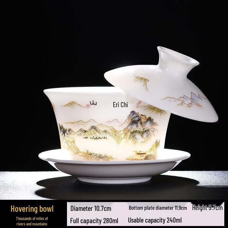 BiaoXing Suet Jade Style Rotating Gaiwan