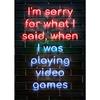 Neon Canvas Prints Painting Eat Sleep Game Repeat Funny Gaming Quote Posters Mural Wall Art for Home Gamer Room Decor No Light
