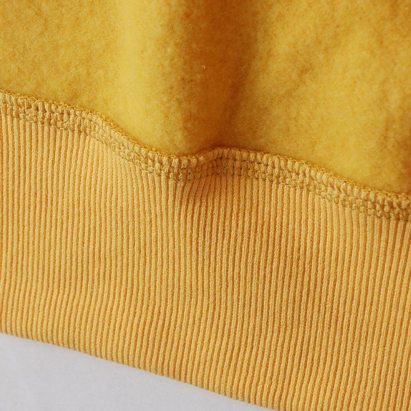 Fleece-lined Casual Hoodie Autumn and Winter New Foreign Trade Women clothes Fashion Hooded Collar Pullover Long sleeve Solid Top 27129