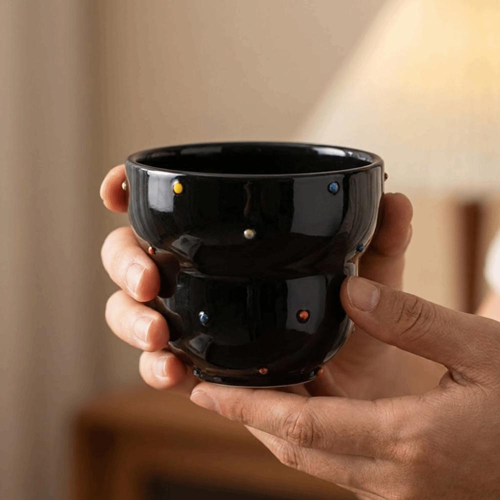 Exquisite Polka Dot Hand-held Cups 300ml Milk Cup Home Decor Tea Cup Tea Time