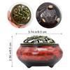 MrMrKura Ceramic 5-Piece Incense Burner and Incense Holder Set with Lid, Gourd-Shaped, Stylish, Flame-Retardant Cotton and Incense Holder, Perfect