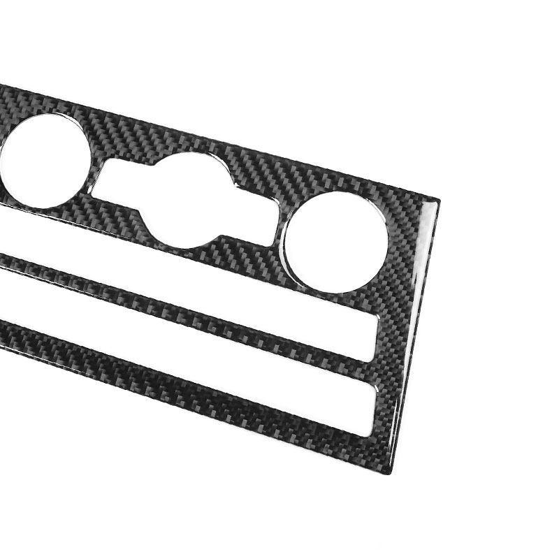 Car Soft Carbon Fiber Interior Accessories Center AC Panel Cover Trim For Seat Leon 2013 2014 2015 2016 2017 2018