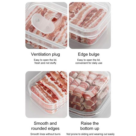 1/3/6Pcs Food Fruit Storage Box Multiple Compartments BPA Free Transparent Design Portable Refrigerator Freezer Organizer