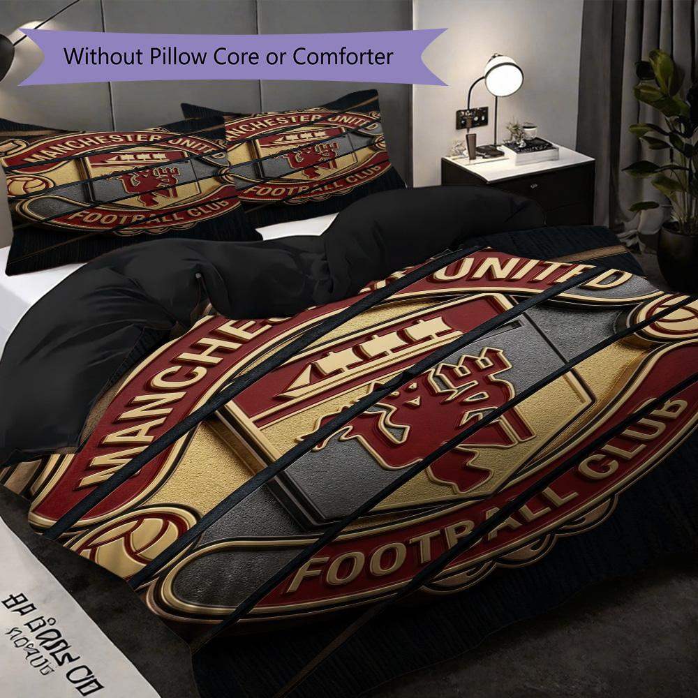 Glory Devils Emblem Bedding (1 * duvet cover + 2 * pillowcase, without core) 2D Flat Christmas birthday gift Duvet cover and pillowcase Bedding set