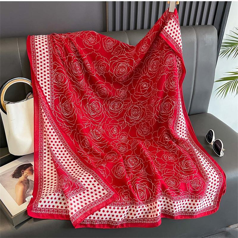 Luxury Brand Scarf Love Cotton Shawl Lady Wrap Large Pashmina Hijab Headband Scarves Islamic Turban Bufanda Foulard Stoles